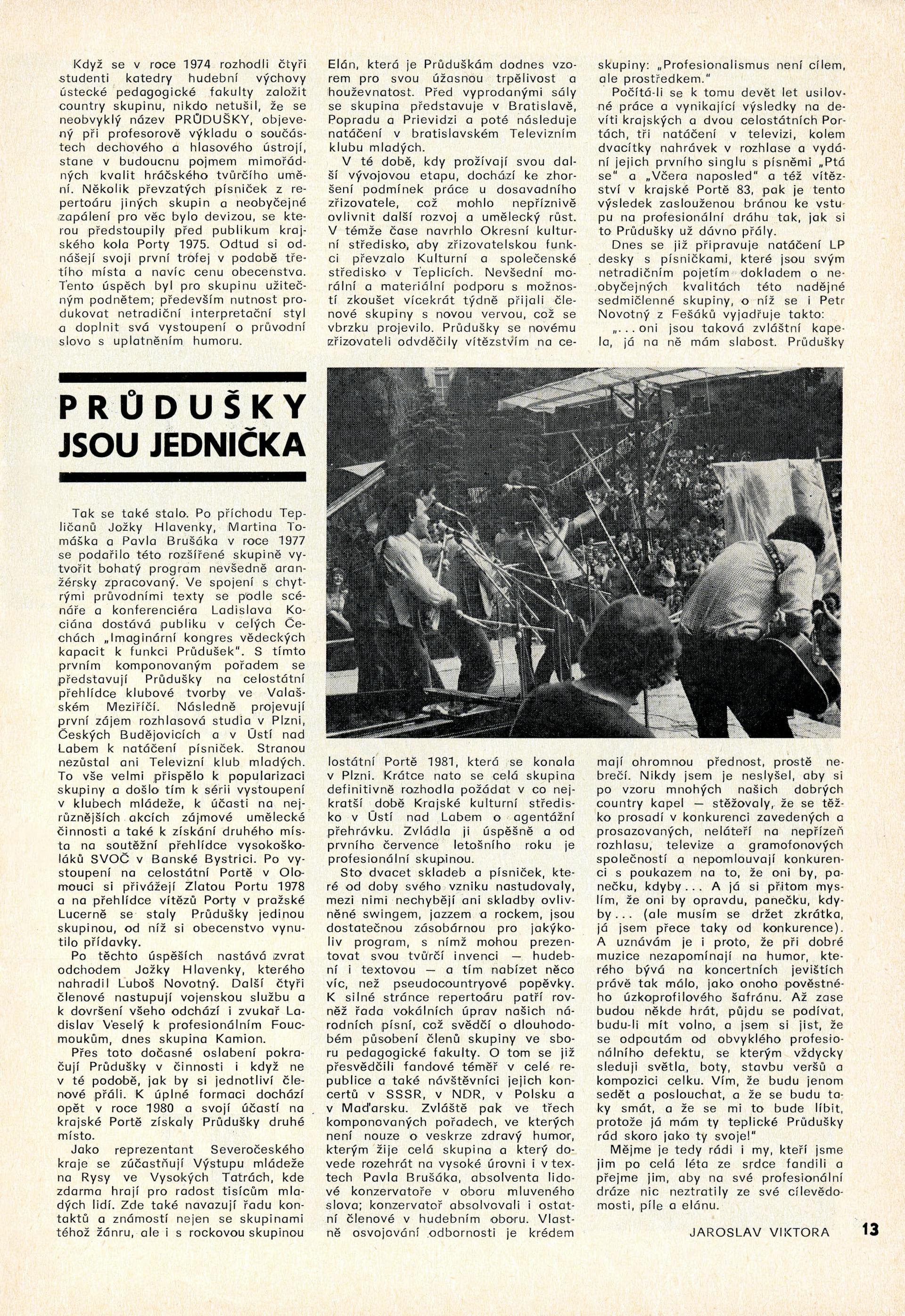 Průdušky jsou jednička, článek z roku 1984
